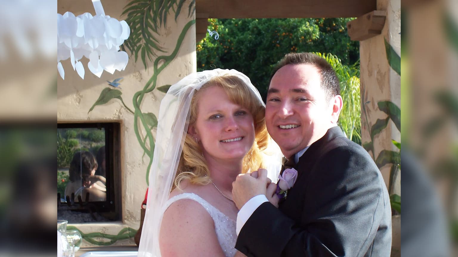 Angie and Nick Mendoza of San Diego on their wedding day